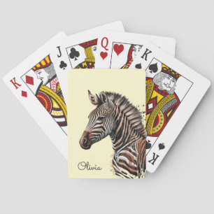 Zebrakopfdekoration Spielkarten