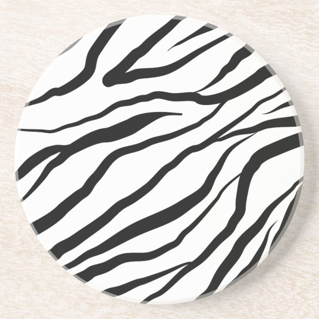 Zebramuster Design Sandstein Untersetzer (Vorne)