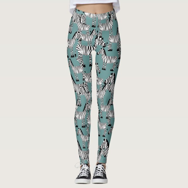 Zebramuster Leggings (Vorderseite)