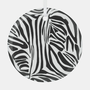 Zebramuster Ornament Aus Glas