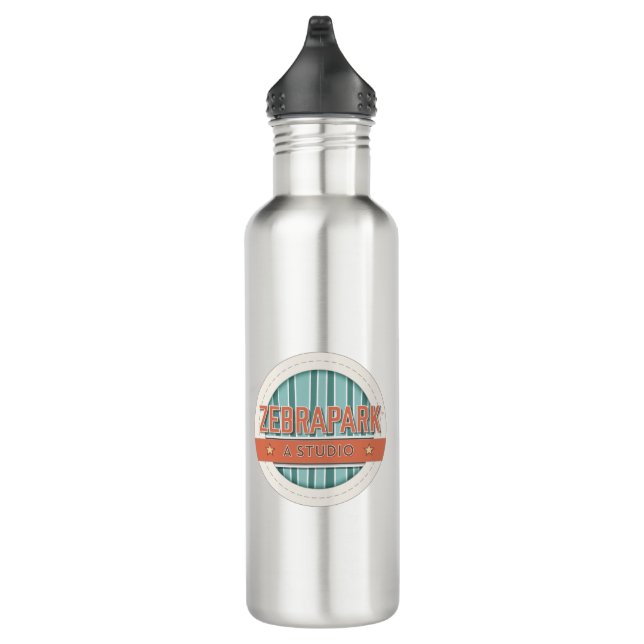 ZebraPark™ 24 Unze, Edelstahl-Wasser-Flasche Edelstahlflasche (Rechts)