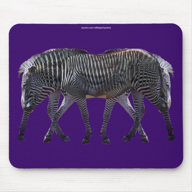 Zebras Afrikanisches Pferd Mousepad (Vorne)