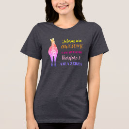 Zebras are AWESOME, Rainbow Zebra | Customizable Tri-Blend Shirt