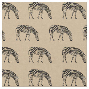 Zebras auf Creme Stoff