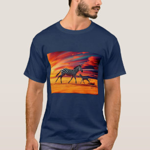 Zebras auf dem Run-T - Shirt
