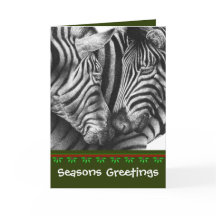Zebras Chrismas Karte