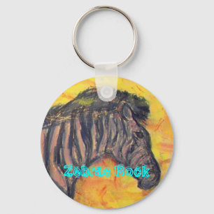 Zebras-Felsen Schlüsselanhänger