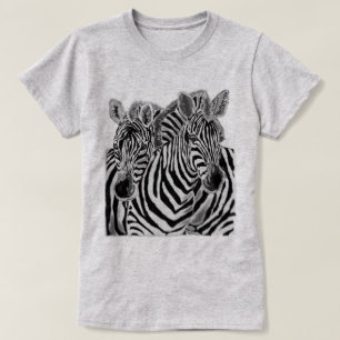 Zebras Hug - Liebe - Malerei T-Shirt