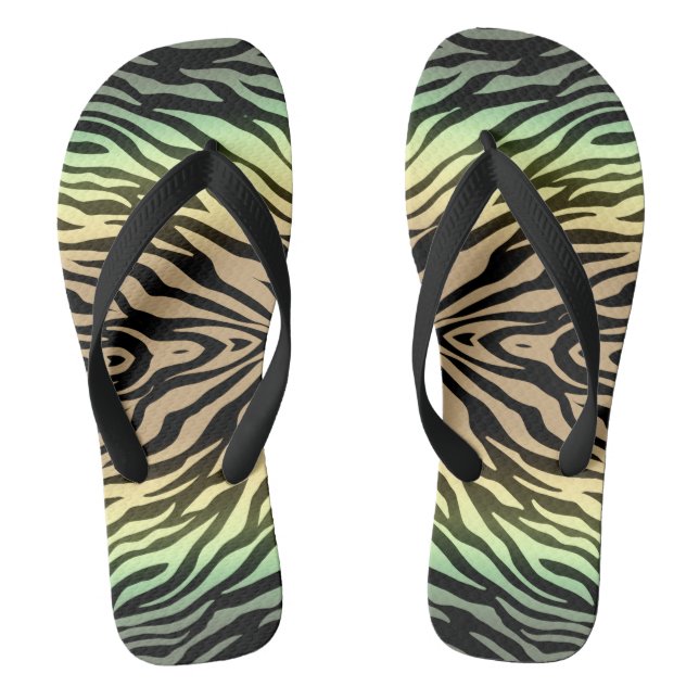 Zebras im Wald Flip Flops (Fußbett)