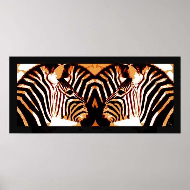 Zebras in Liebe Poster (Vorne)