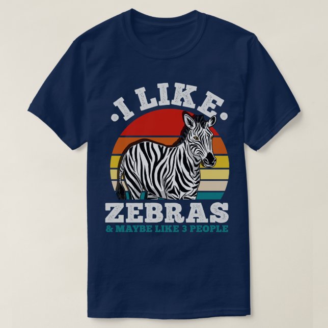 Zebras Introvert Retro T-Shirt (Design vorne)