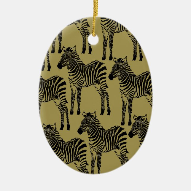 Zebras Keramik Ornament (Vorne)
