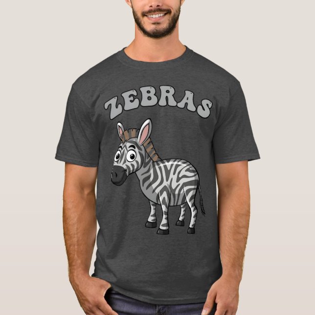 Zebras Kind Tier Retro T-Shirt (Vorderseite)
