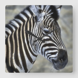Zebras Kunst Quadratische Wanduhr