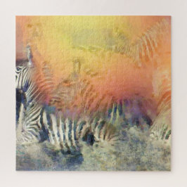 Zebras laufen Pastellfarben zeitgenössischer Tierk