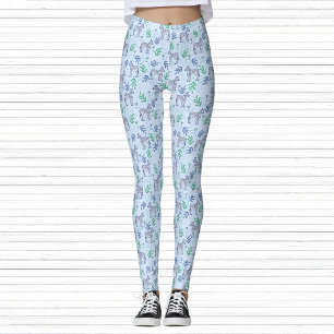 Zebras mit Martinis Blue Fun Fitness Athletic Leggings