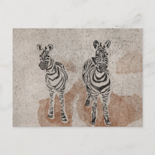 Zebras Postkarte
