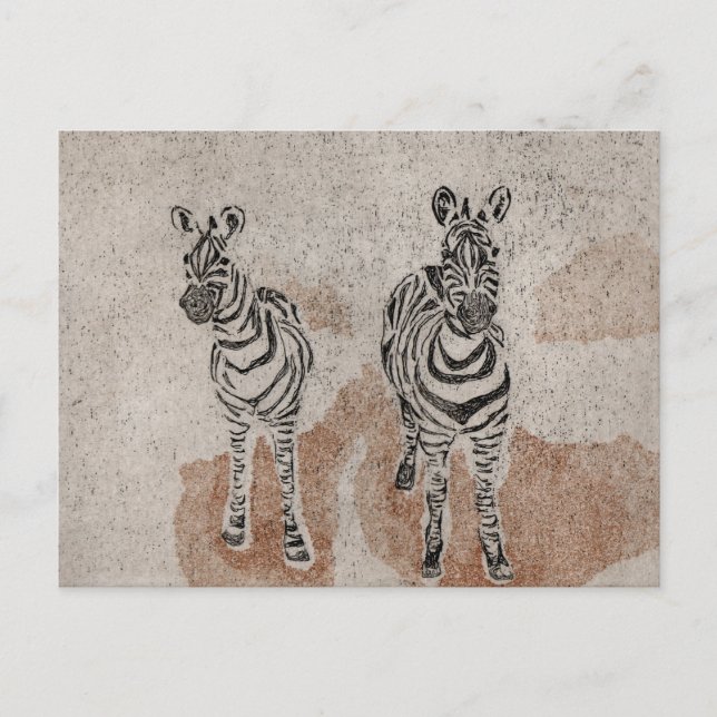 Zebras Postkarte (Vorderseite)