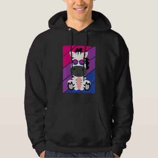 Zebras Pride Bisexual Flag LGBTQ Proud Ally Pride Hoodie