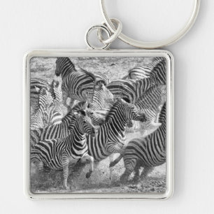 Zebras running schlüsselanhänger