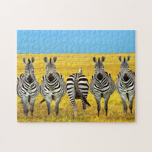 Zebras-Spiel-Puzzlespiel (Horizontal)