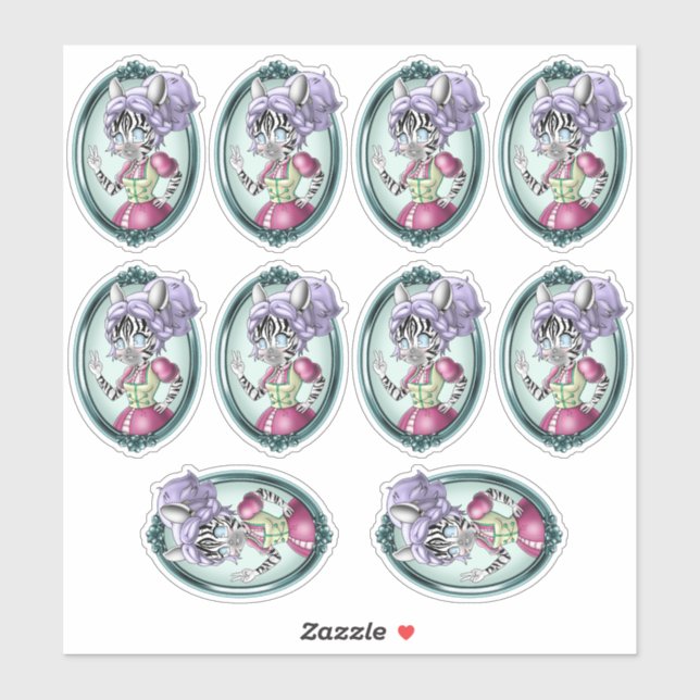 Zebras Sticker (Blatt)