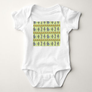 Zebras und Früchte Nahtloses Muster Baby Strampler