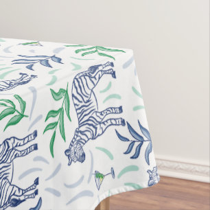 Zebras und Martinis White Tischdecke