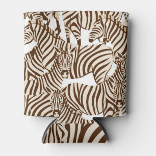 Zebras, wilde Savanne, nahtlose Muster Dosenkühler