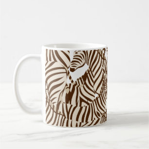 Zebras, wilde Savanne, nahtlose Muster Kaffeetasse