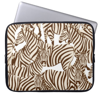 Zebras, wilde Savanne, nahtlose Muster Laptopschutzhülle