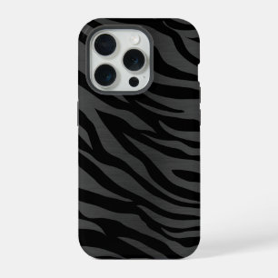 Zebrastreifen auf Dunkelgrau iPhone 15 Pro Hülle