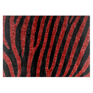 Zebrastreifen aus rotem Glitzer Schneidebrett