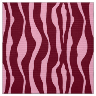Zebrastreifen - Burgund und Rosa Stoff
