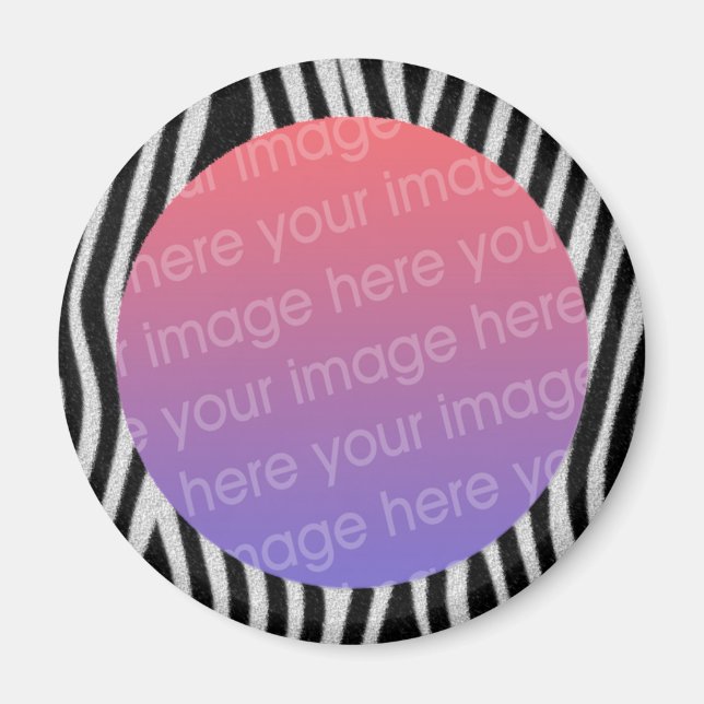 Zebrastreifen-Foto Magnet (Vorne)