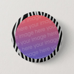 Zebrastreifen-Fotorahmen Button