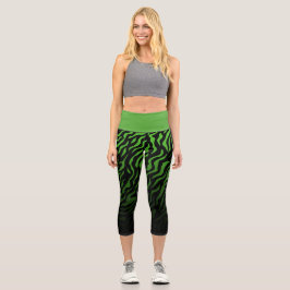 Zebrastreifen grün und schwarz: Stilvolle Leggings