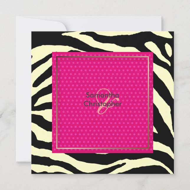 Zebrastreifen/Hochzeitseinladungen Einladung (Vorderseite)