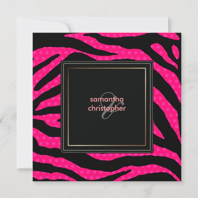 Zebrastreifen/Hochzeitseinladungen Einladung (Vorderseite)