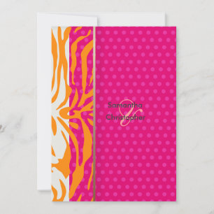 Zebrastreifen/Hochzeitseinladungen/Polka-Punkte Einladung