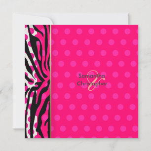 Zebrastreifen/Hochzeitseinladungen/Polka-Punkte Einladung