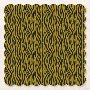 Zebrastreifen im Safari-Stil Schwarz und Braun  Untersetzer
