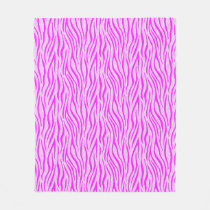 Zebrastreifen in einem puderrosa Safari-Druck Fleecedecke