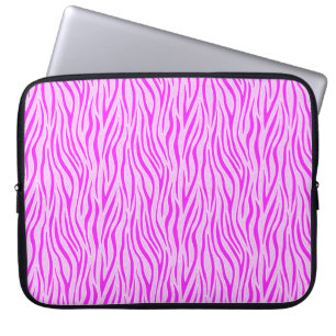 Zebrastreifen in einem puderrosa Safari-Druck Laptopschutzhülle