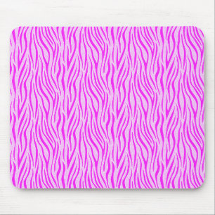 Zebrastreifen in einem puderrosa Safari-Druck Mousepad