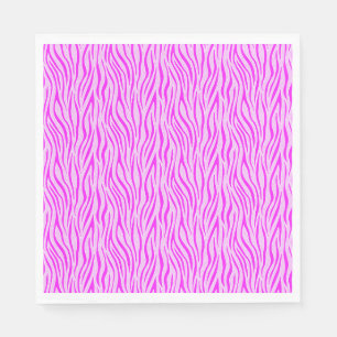 Zebrastreifen in einem puderrosa Safari-Druck Serviette
