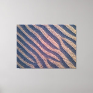 Zebrastreifen in Form von Wind im Sand-Foto Leinwanddruck