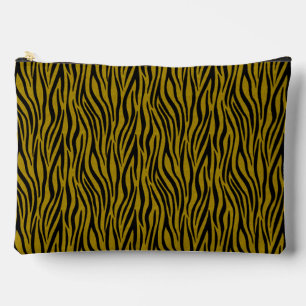 Zebrastreifen in Safari Schwarz und Braun Zubehörtasche