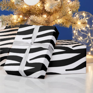 Zebrastreifen in Schwarz und Weiß Geschenkpapier