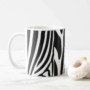Zebrastreifen in Schwarz und Weiß Kaffeetasse